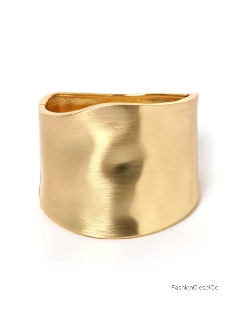 Gold Chunky Bangle Bracelets For Women Big Thick Cuff Bracelet Stackable Non